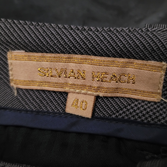 SILVIAN HEACH | tall long slim straight plaid trouser pants - Picture 7 of 9